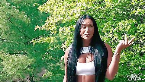 Hot brunette gets fucked by a big dick that loves her ass