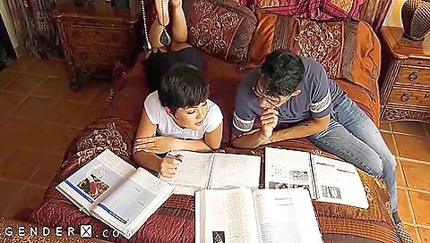 Busty asian babe gets her booty fucked in a step fantasy