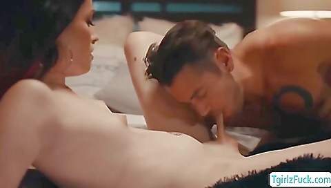 Hot brunette is getting anal and deepthroat fucked