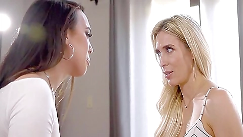 Trans guy fucks asian trans girl for a deepthroat and facial