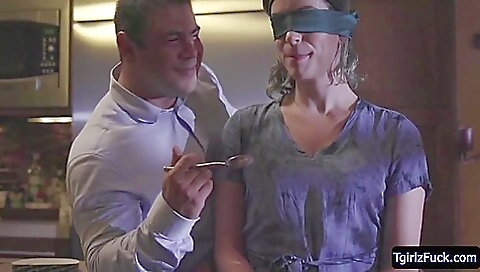 Busty Blonde Ts Janie Blade Analed On The Kitchen Table