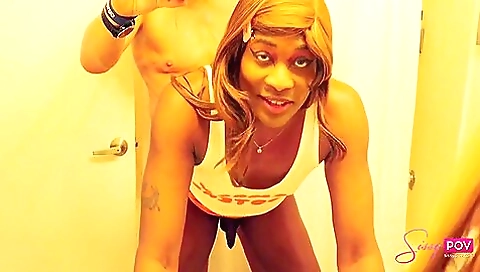 Brunette whore with natural boobs fucked hard by black man