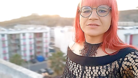 Latina with a tattoo is playing with her boyfriend