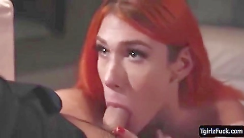 Busty redhead is getting anal and her ass fucked hard