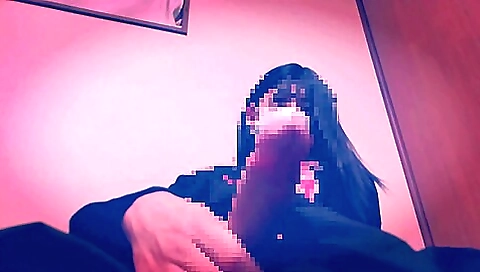 Japanese amateur solo video with a guy masturbating